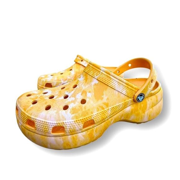 Crocs Iconic Platform Orange Sorbet Casual Slip On Comfort Shoes Women’s size 11 - Picture 14 of 15